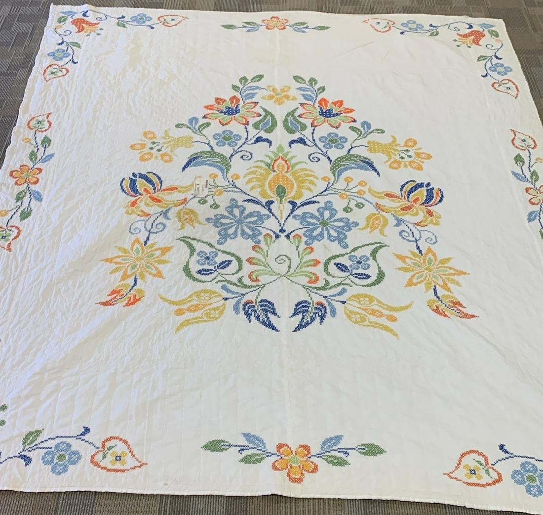 Needlepoint Quilt: Measurements: 78” x 92”