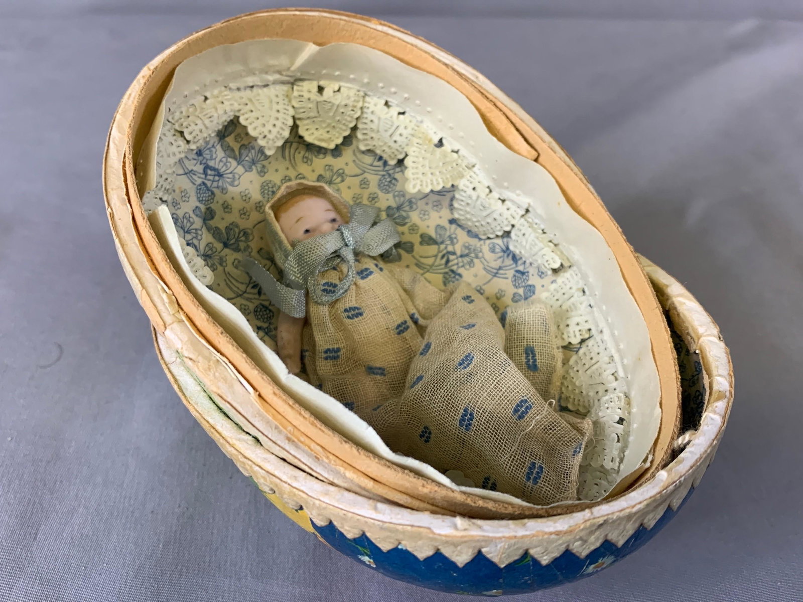 Hand Painted Egg w/ Doll: Measurements: Doll 3”