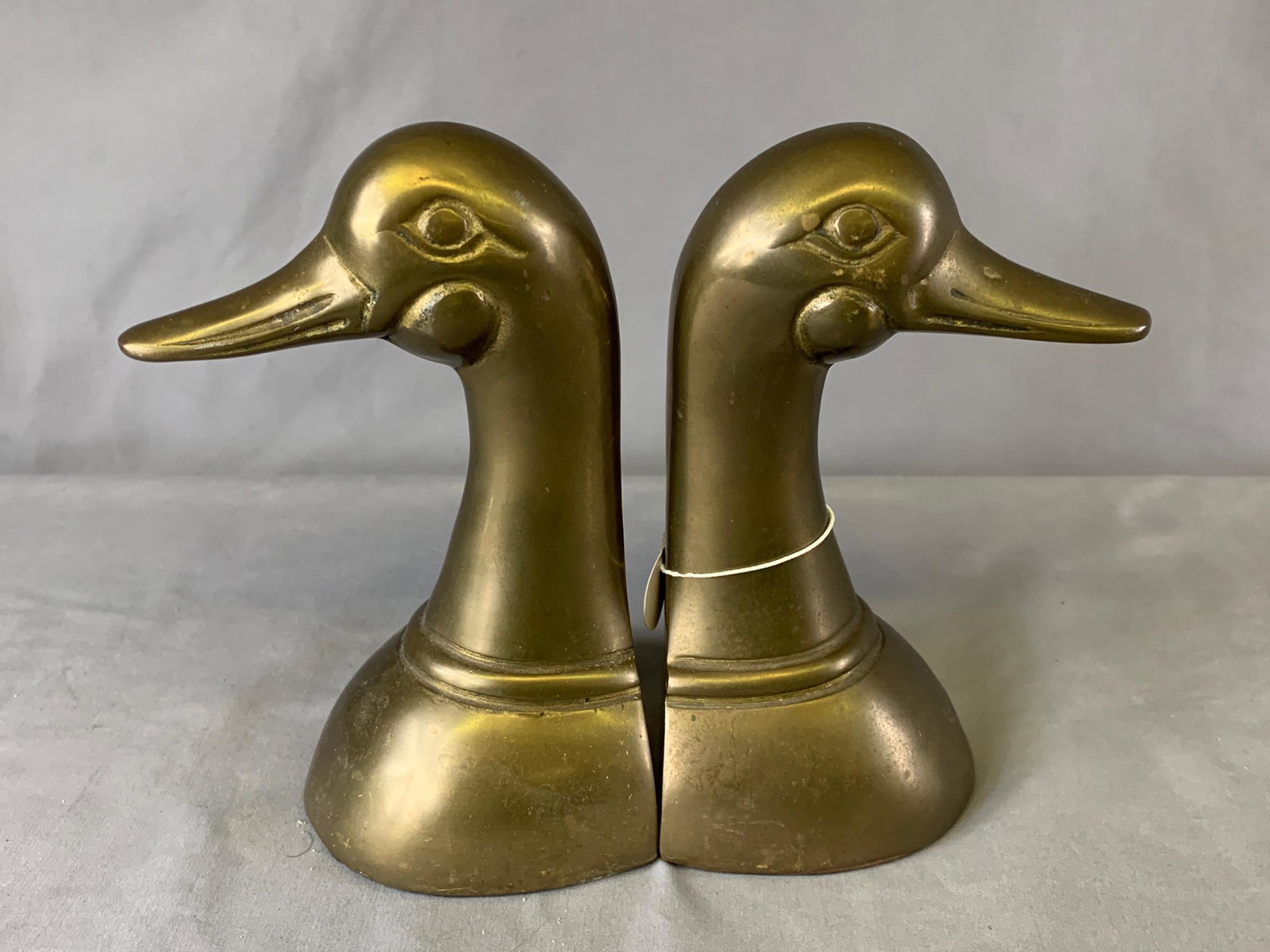 Two Mallard Duck Brass Bookends: Two Mallard Duck Brass Bookends