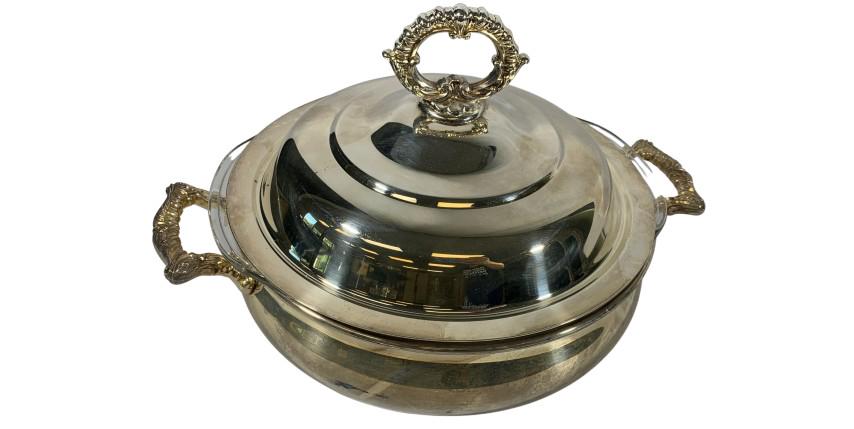 William Rogers Silver Serving Dish with Pyrex: William Rogers Silver Serving Dish with Pyrex