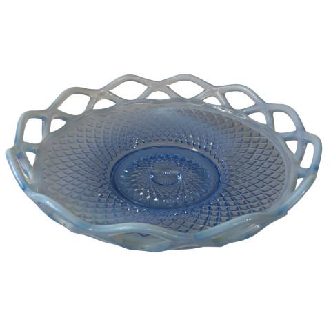 Blue Glass Candy Dish: 8.5”
