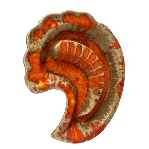 Vintage Orange Ashtray: 10” x 8.5”