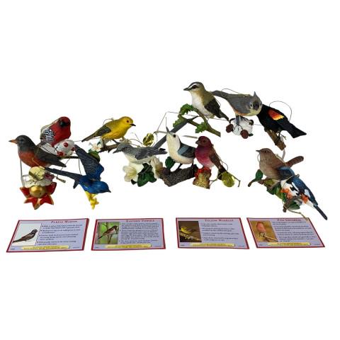 Danbury Mint: 12 Songbird Christmas Ornaments: With box