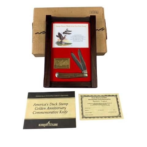 Schrade 50th Duck Stamp Commemorative Knife: New in box. Made in USA.