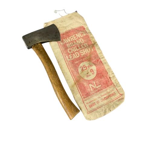 Vintage Axe in Lead Shot Bag: Vintage Axe in Lead Shot Bag