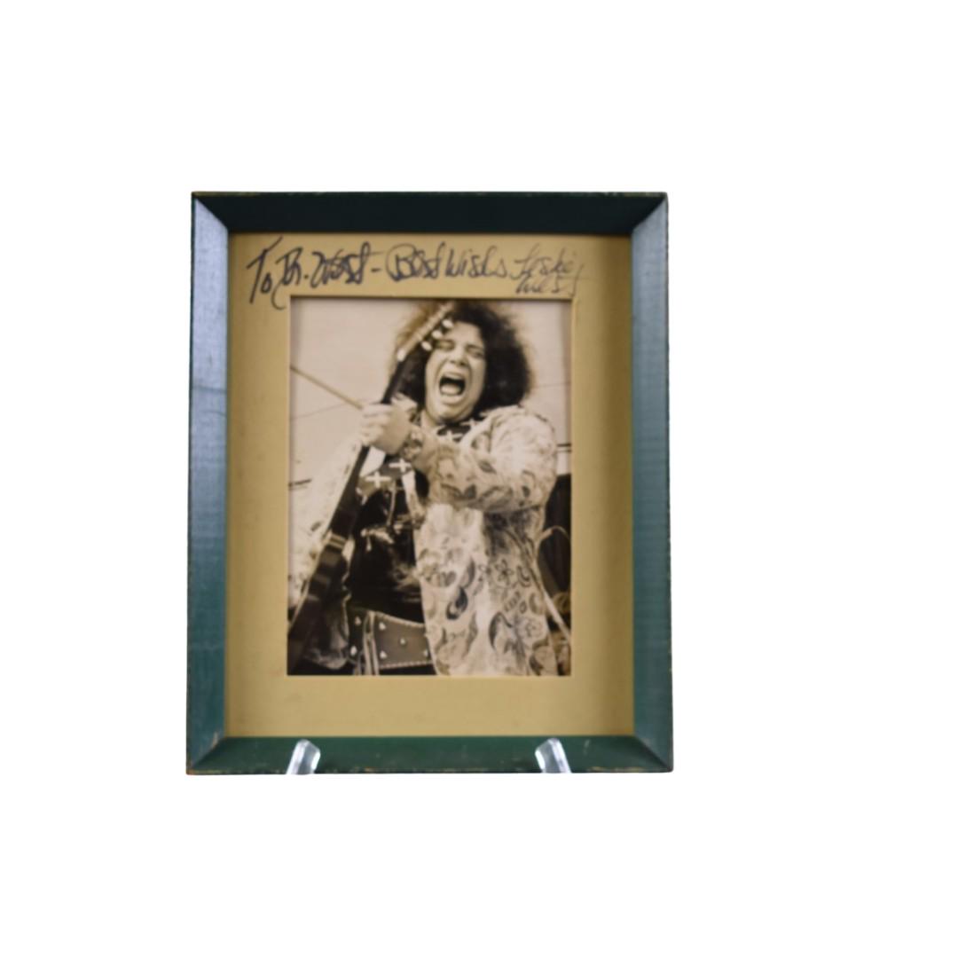 Mountain's Leslie West Framed & Autographed Photo (1 of 2)