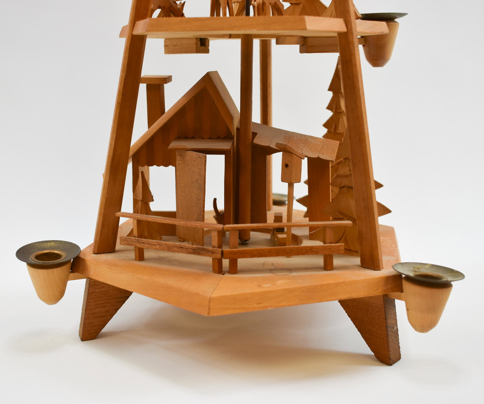 German Winter Scenery Tiered Candle Carousel: From East Germany Height: 24.5 Measurement Unit: in