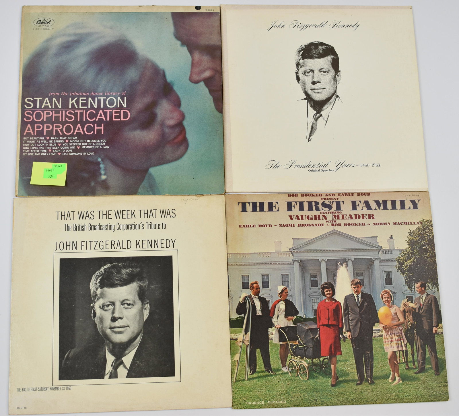 4 Misc. Vintage Record Albums: JFK & Political: 4 Misc. Vintage Record Albums: JFK & Political