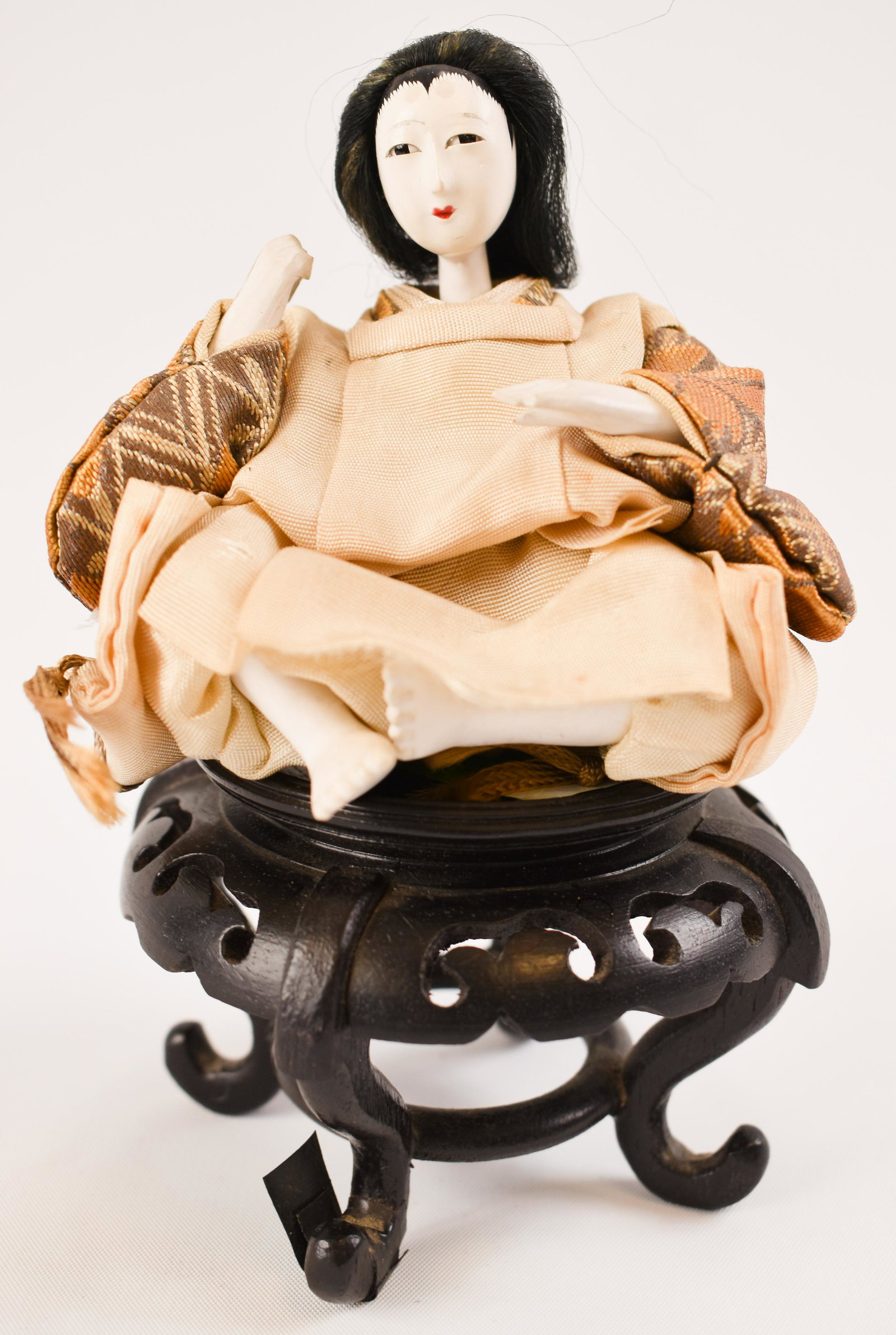 Antique Asian Meiji Hina Seated Empress Doll: Antique Asian Meiji Hina Seated Empress Doll