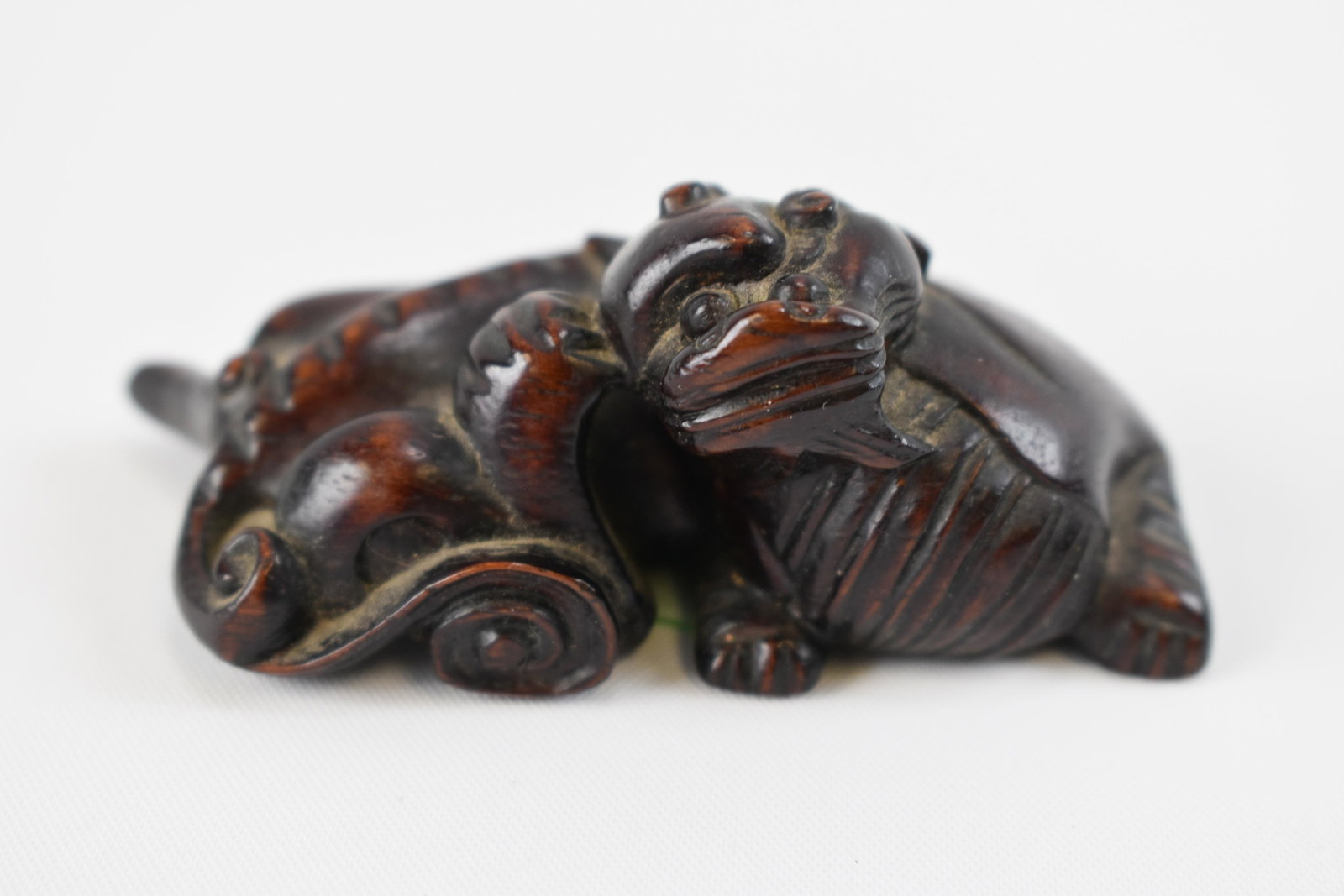 Antique Carved Wood Netsuke: Antique Carved Wood Netsuke