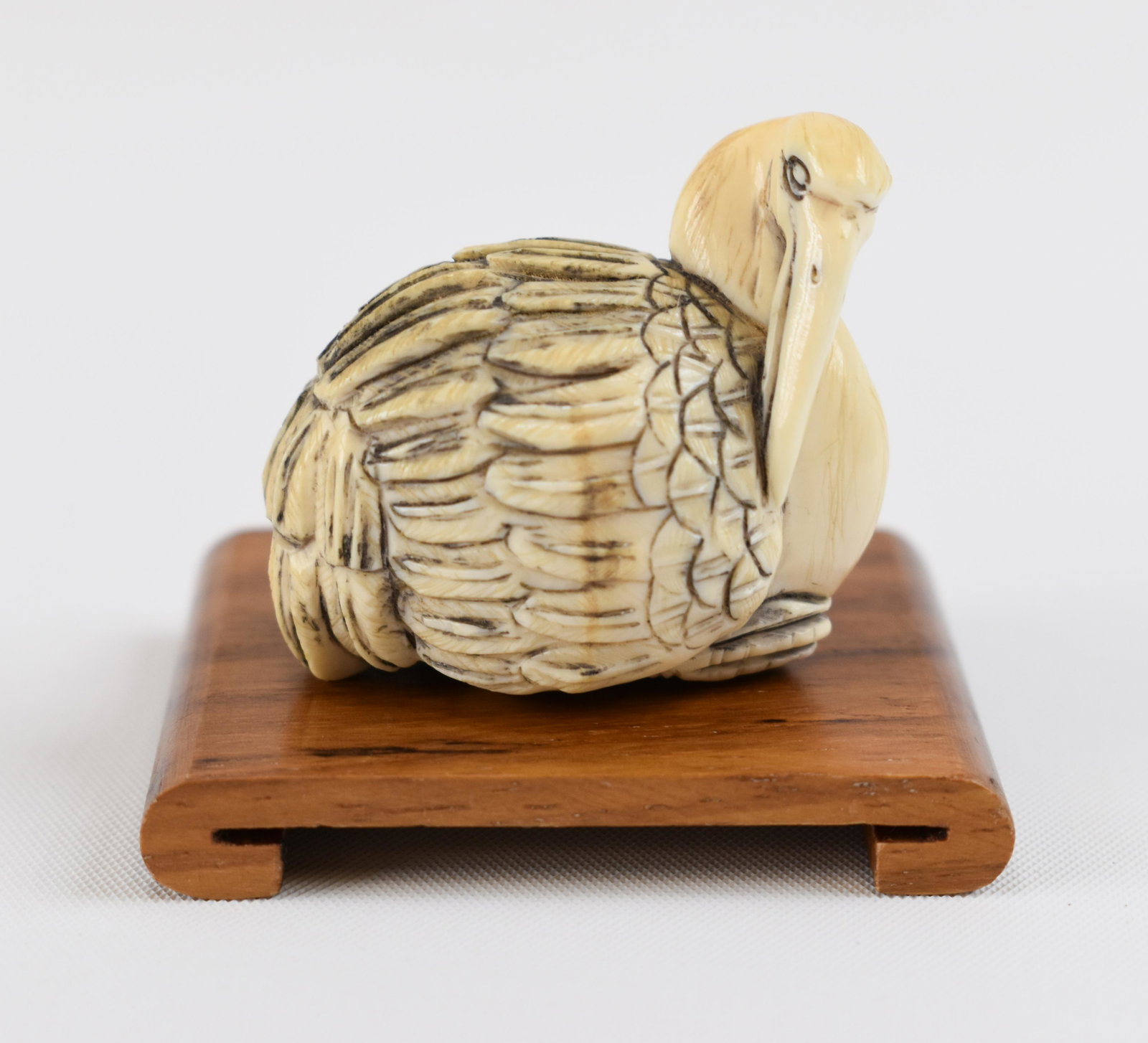 Asian Pelican Netsuke: Asian Pelican Netsuke