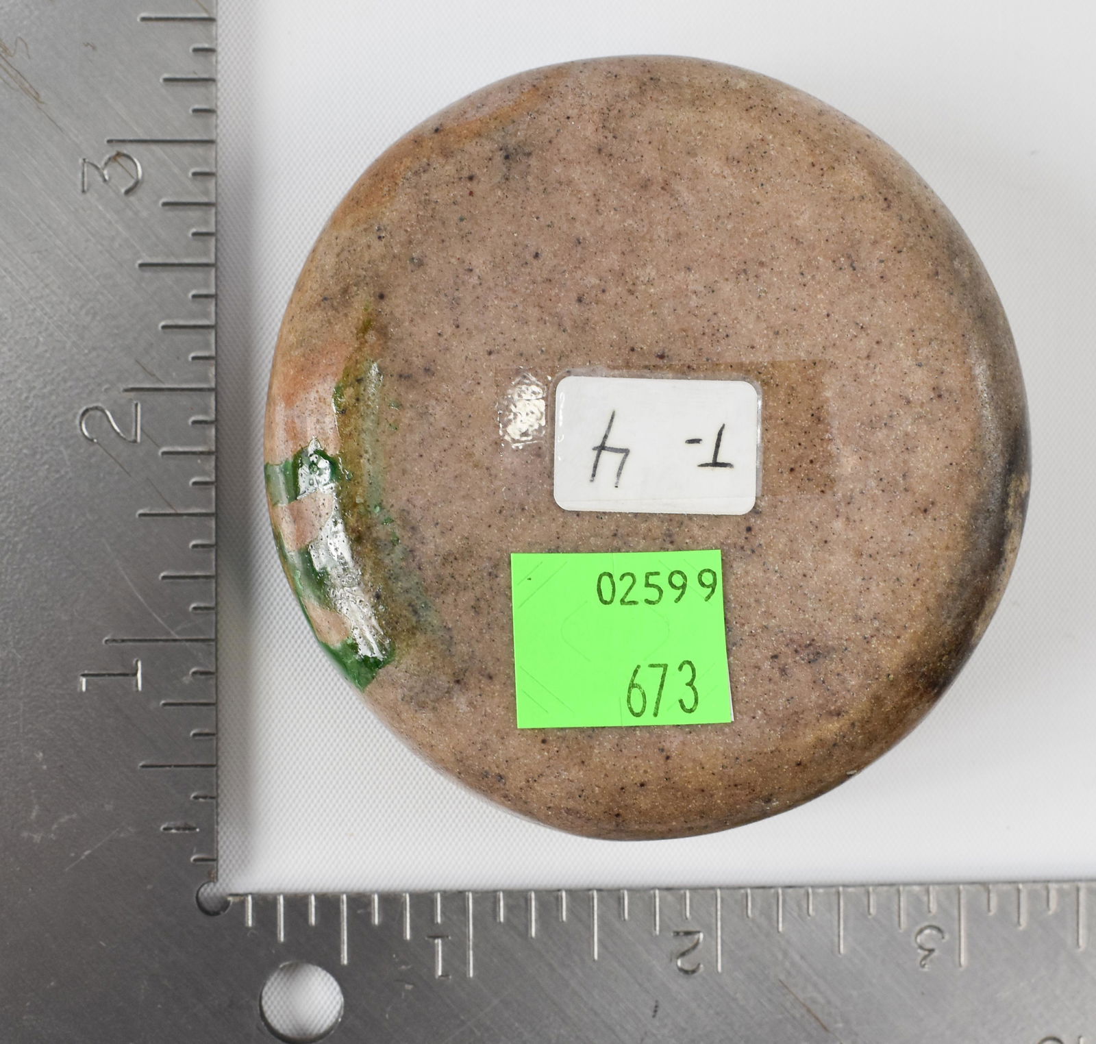 Northern Kentucky Native American Indian Game Stone T-4: Discovered in the Owensboro, KY area.