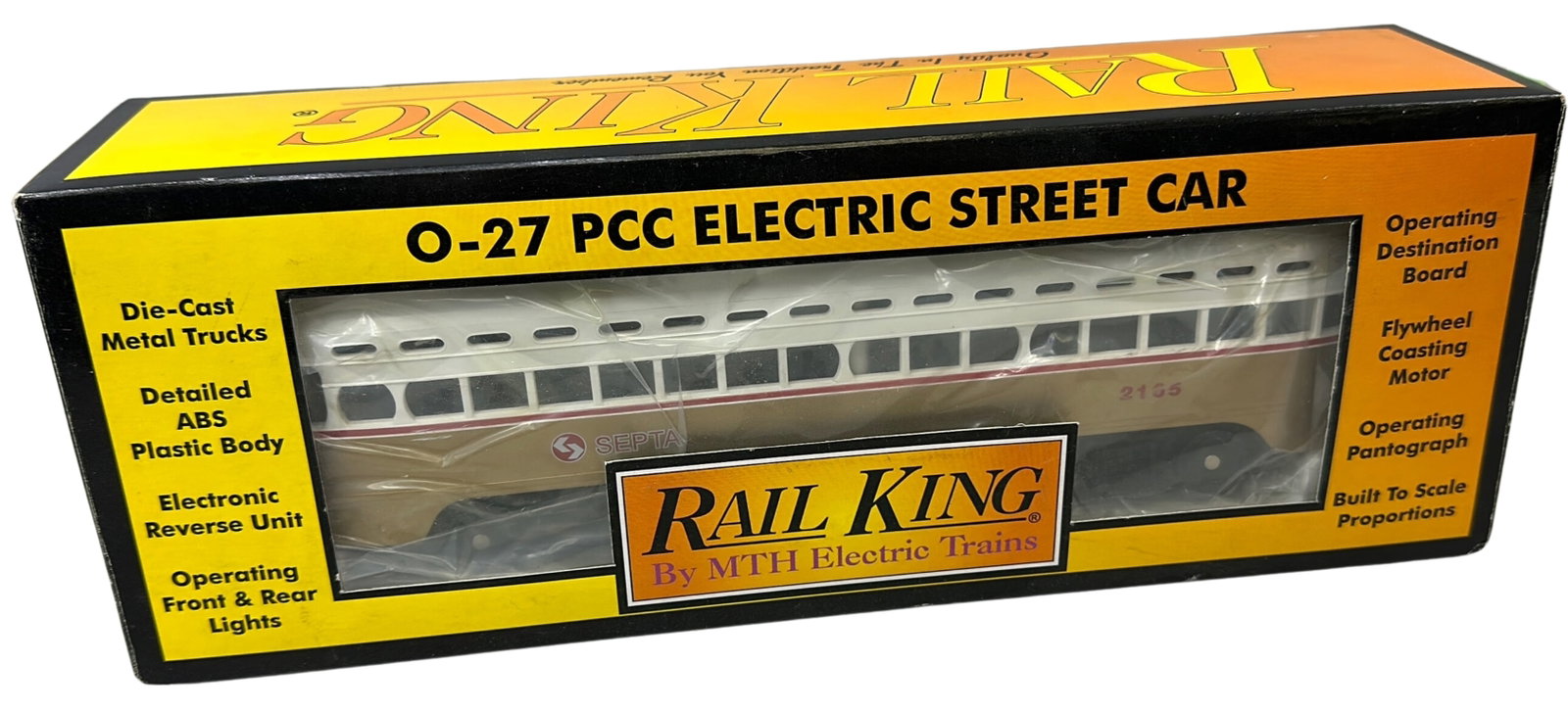 Rail King MTH Philadelphia Septa PCC Street Car RK-2503: Rail King MTH Electric Trains: Philadelphia Septa PCC Electric street car RK-2503