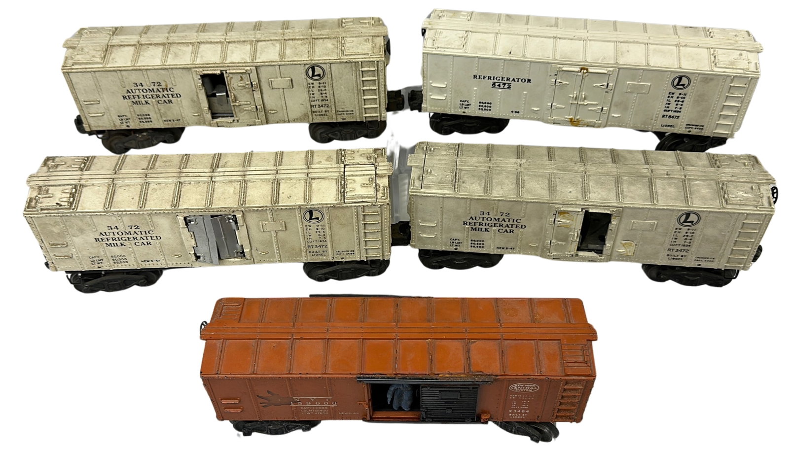 4 Operating Milk Cars 3472 6472+NYC X3464: 4 Operating Milk Cars 3472 6472 + NYC X3464