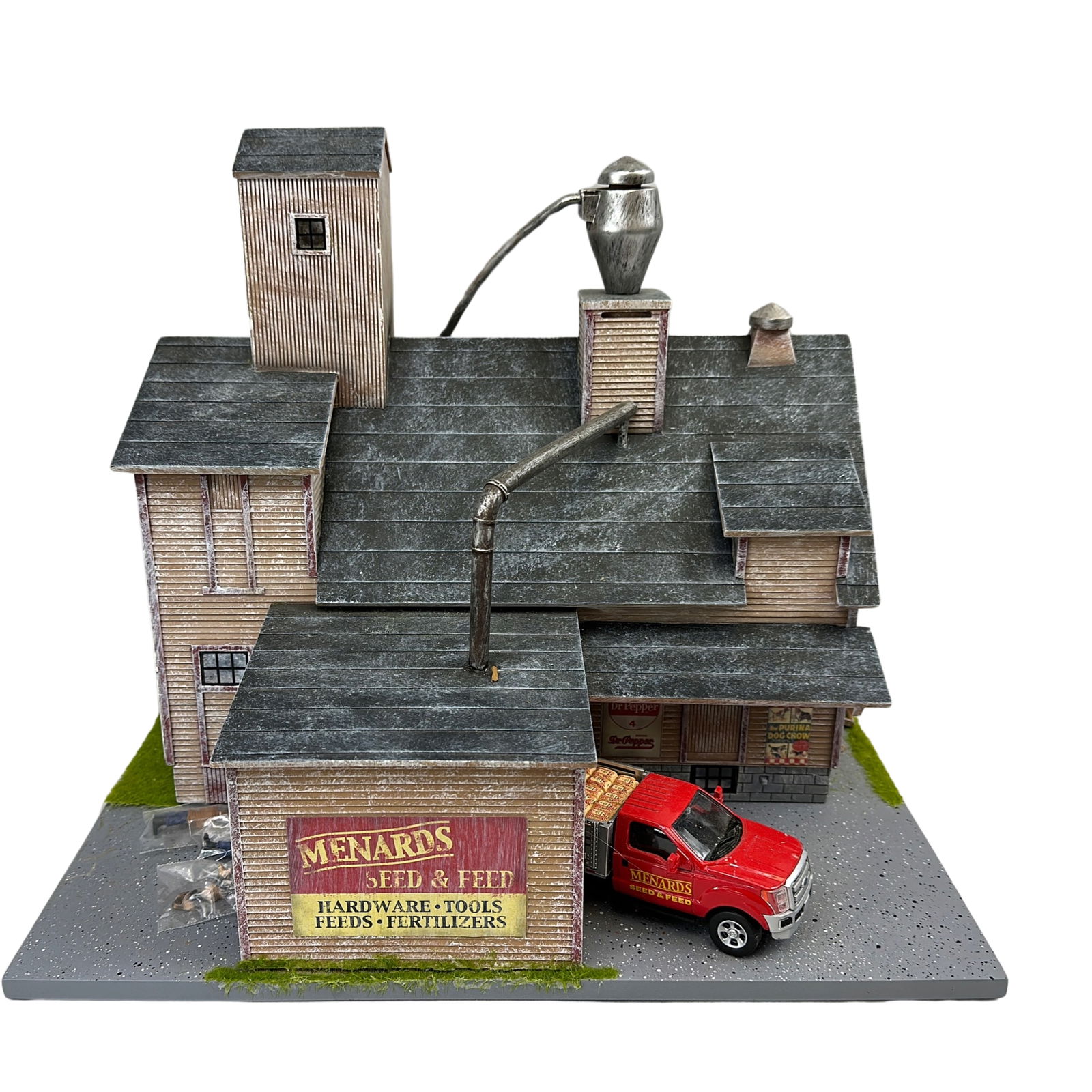 Menards Heavy Masonite Seed & Feed Truck & Figures (1 of 9)