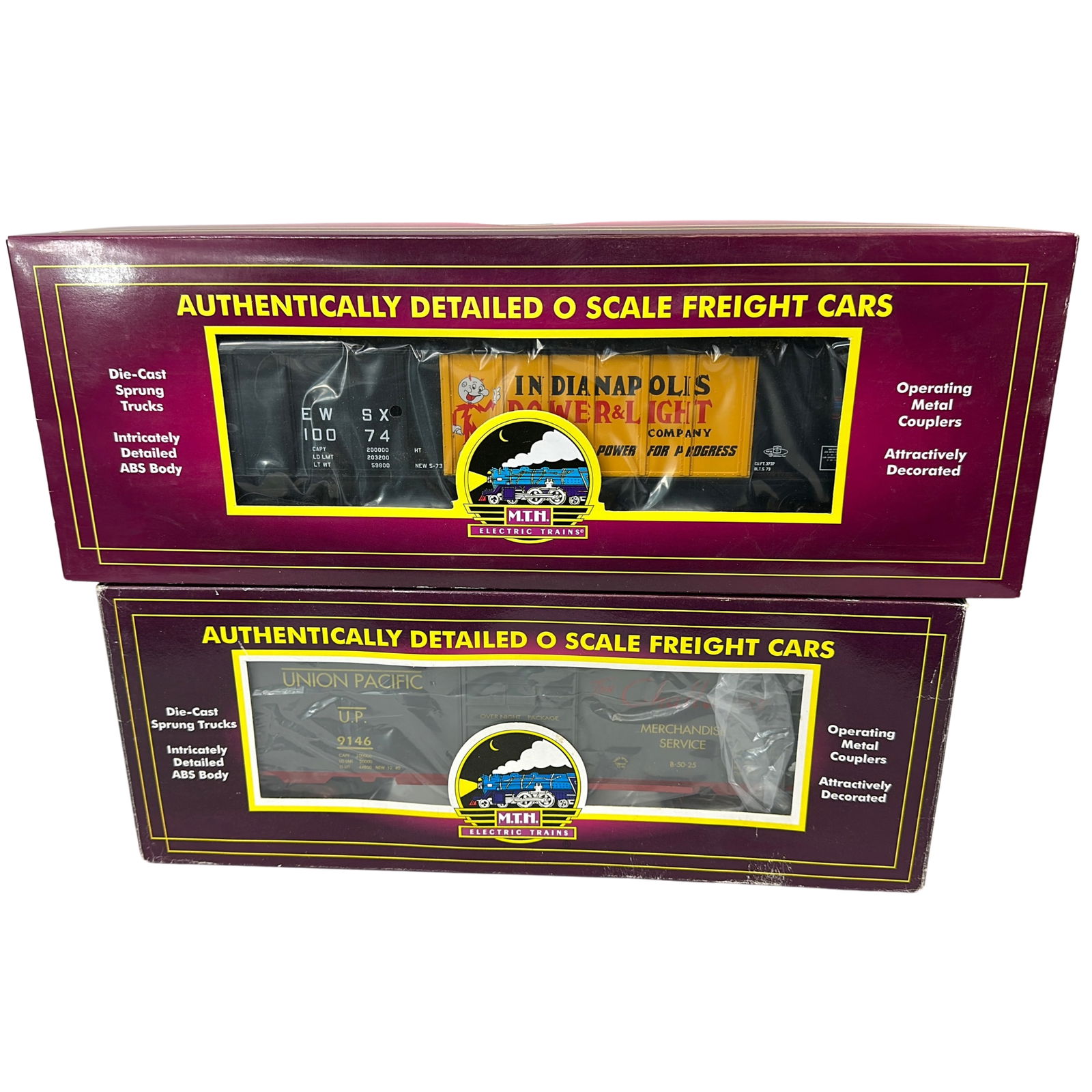 MTH Rail King Indianapolis Power & Light, Union Pacific Challenger Box Car 10074 20-97886 MT-9301LL: MTH Rail King Indianapolis Power & Light, Union Pacific Challenger Box Car 10074 20-97886 MT-9301LL