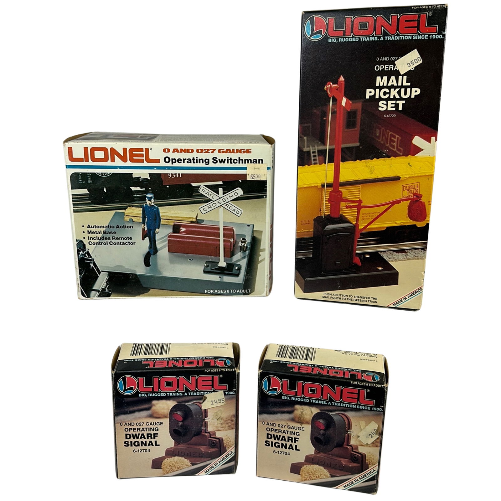 Lionel Lot Op Dwarf Signal Set+Mail Pickup+Switchman (1 of 4)