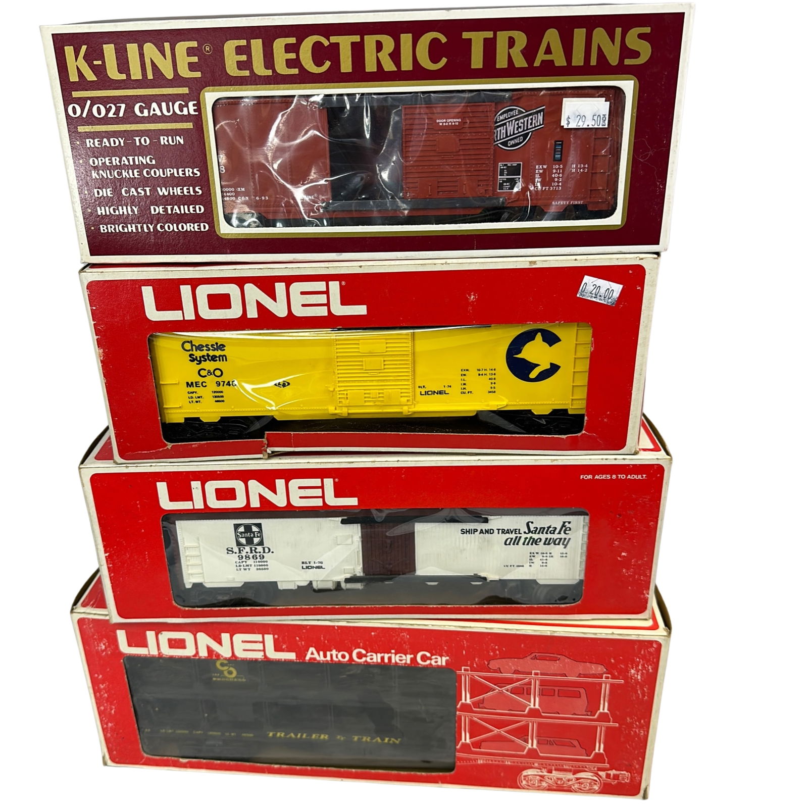 Lionel K-Line Reefer Auto Carrier 9869 9715 9123 K-6478 (1 of 5)
