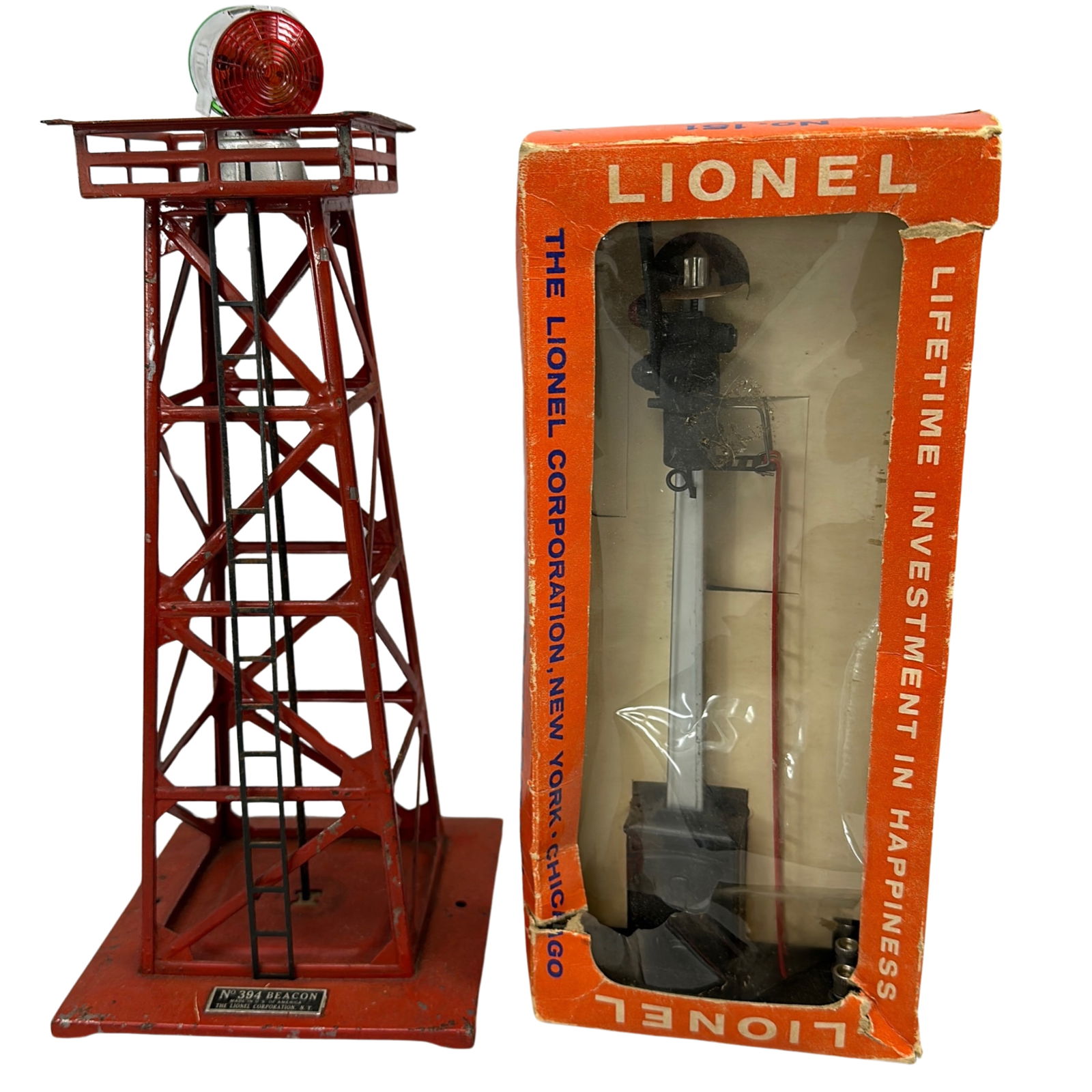 Steel Lionel Rotary Beacon 394 Red Var A Semaphore 151 (1 of 6)