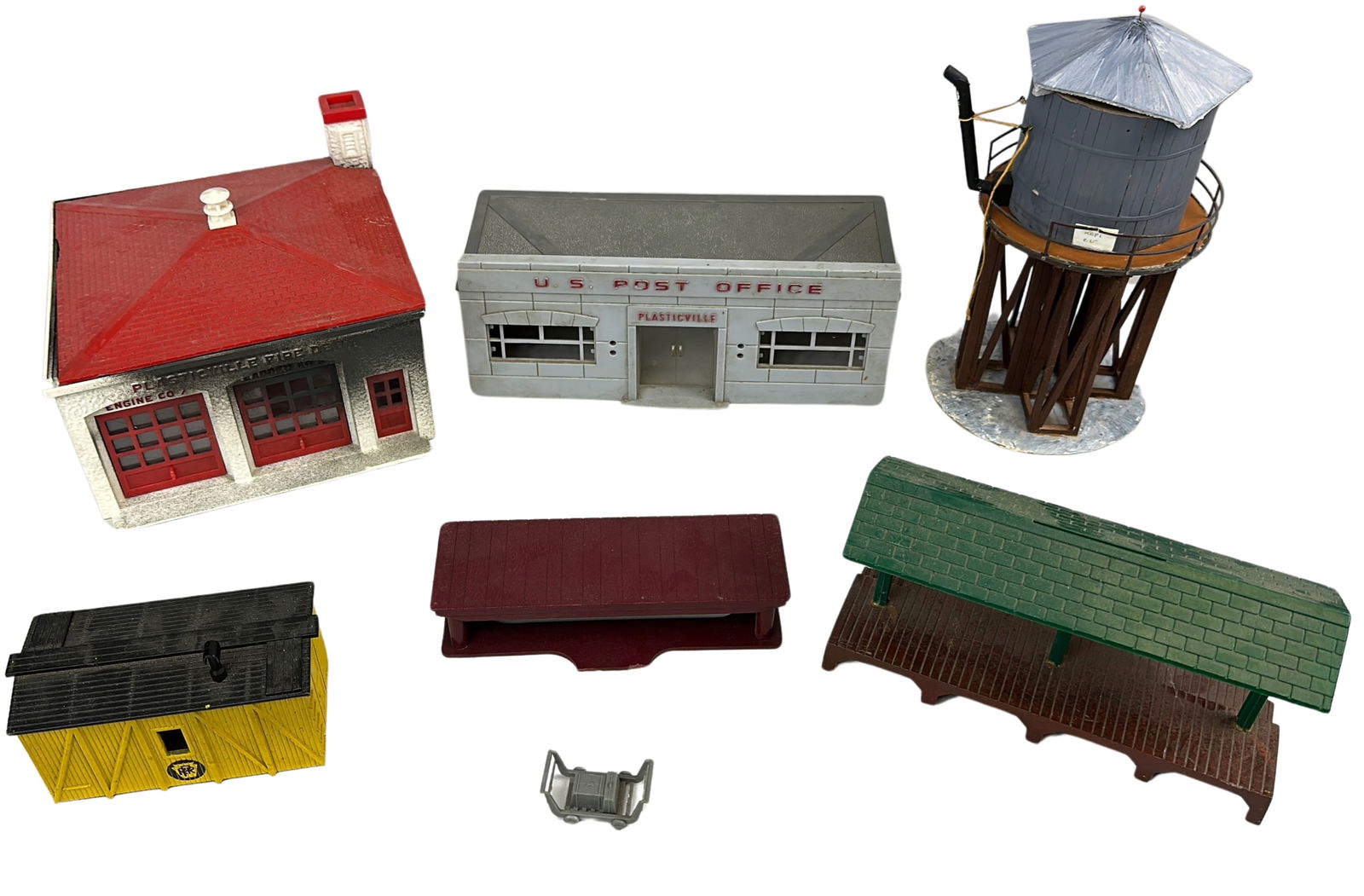 Plasticville PostOffice+Fire Dept+Train Platform MARX + (1 of 7)