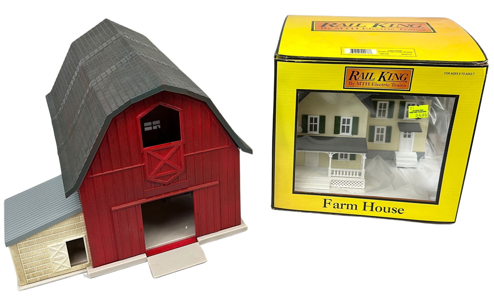 ERTL Red Barn Playset Building & Rail King Farm House (1 of 9)