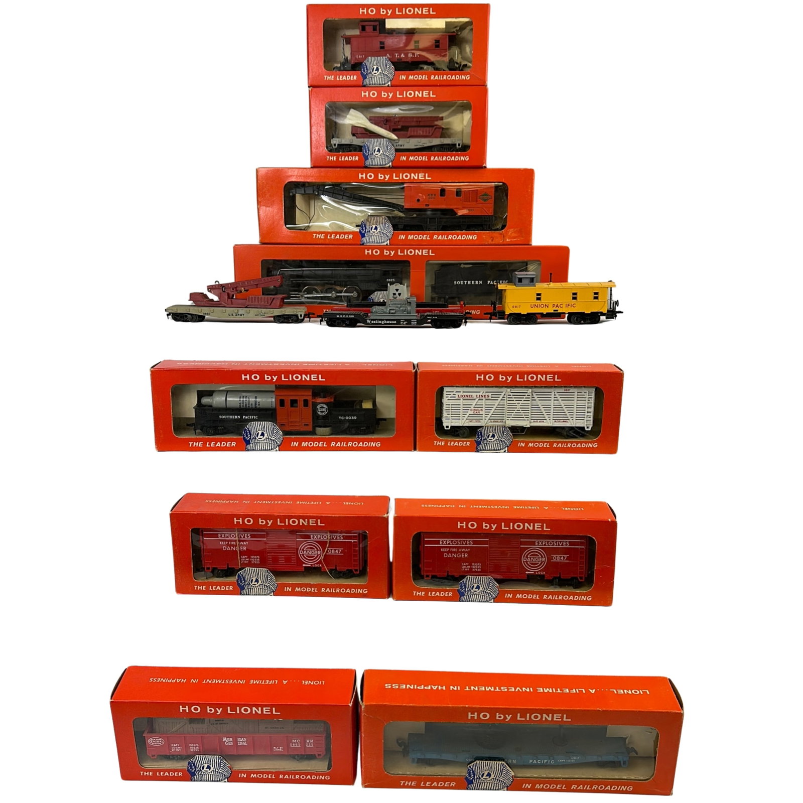 Lionel HO 0625 Engine 0889 Crane 0850 Army Rocket: Original Box Lionel HO 0625 Pacific Locomotive Engine & Tender + 0889 Crane 0850 US Army Rocket Trac