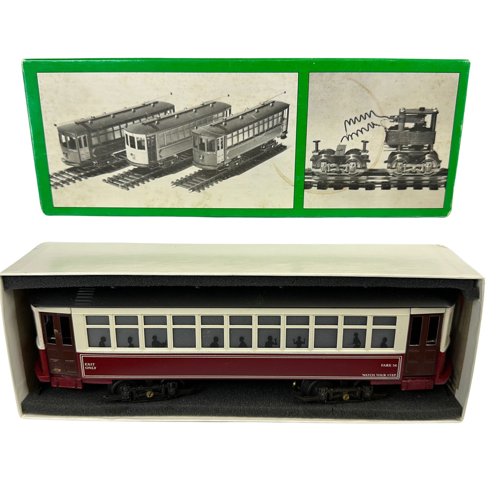 Bowser 551-050129 Red Streetcar Trolley: Original Box Bowser 551-050129 Red Streetcar Trolley