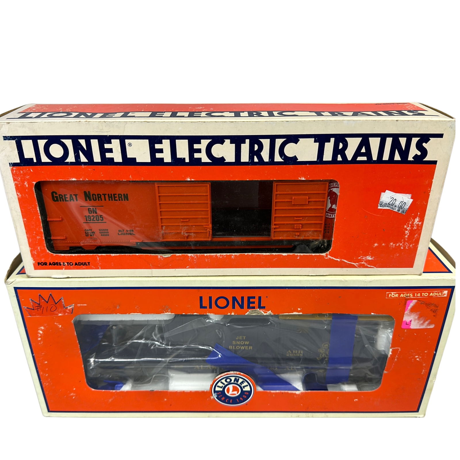 Lionel GN DoubleDoor 19205+Alaska Jet Snow Blower 29868: Lionel Original Boxes Lot: GN Double Door 19205 + Alaska Jet Snow Blower 29868