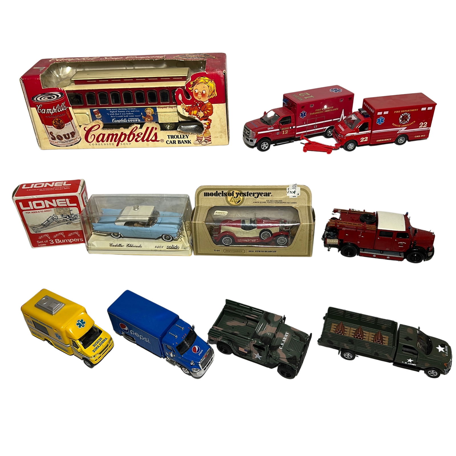 Lot NIB Vehicles Solido Cadillac El Dorado Army (1 of 10)