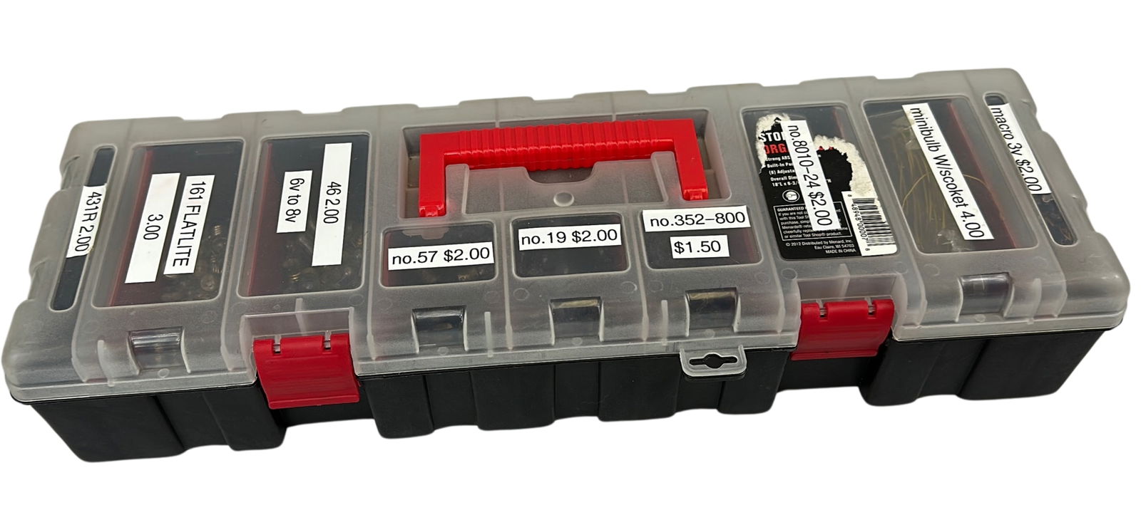 Misc Bulbs Lights Colors Red Clear in Organizer Case (1 of 5)