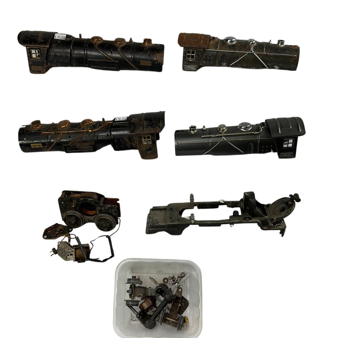 Restored Lionel Lines 249E Engine Shell +More Parts: Restored Lionel Lines 249E Pressed Metal Locomotive Engine Shell + More Mechanisms & Parts