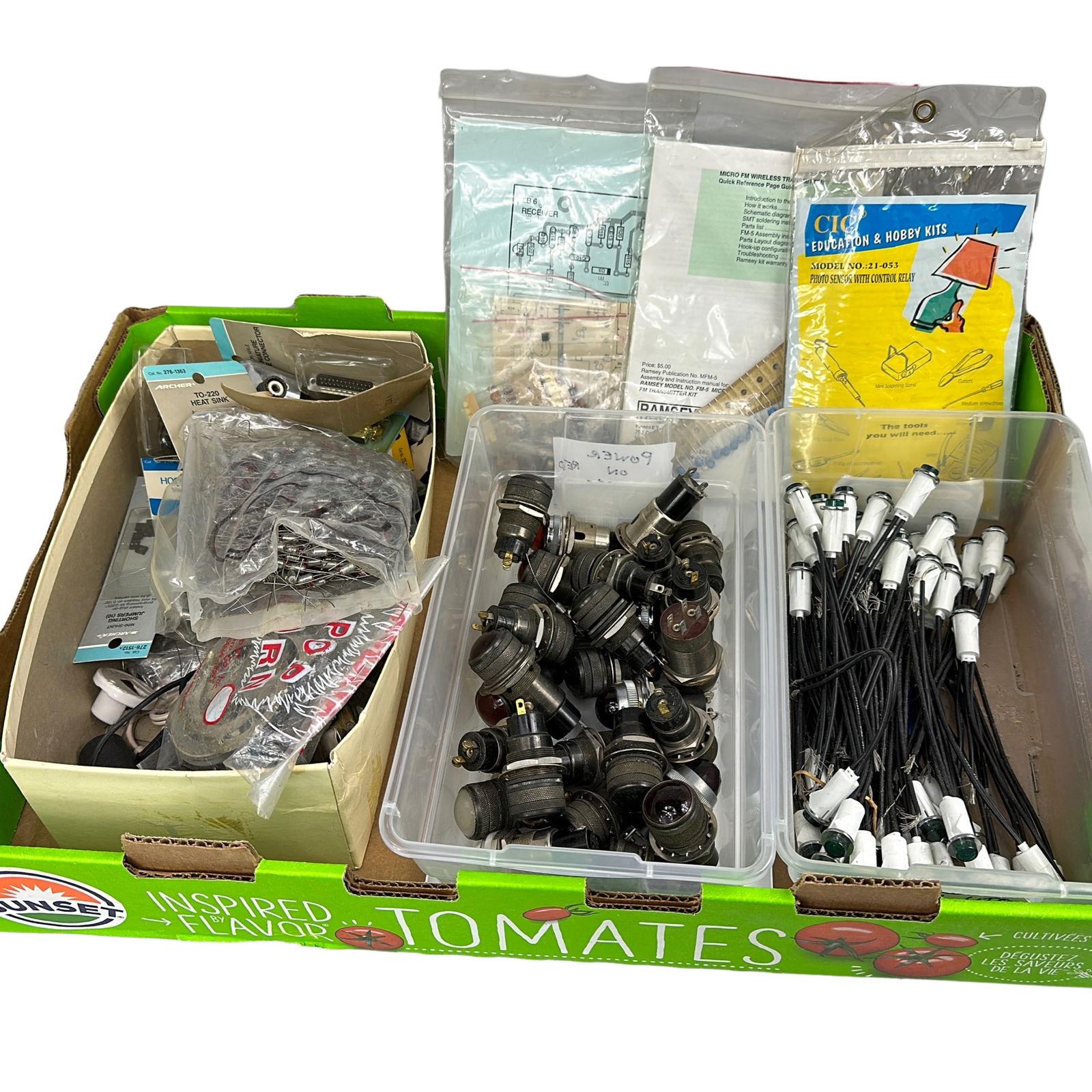 Misc Lot Panel Indicator Lights Green Red Dial Co +More (1 of 5)