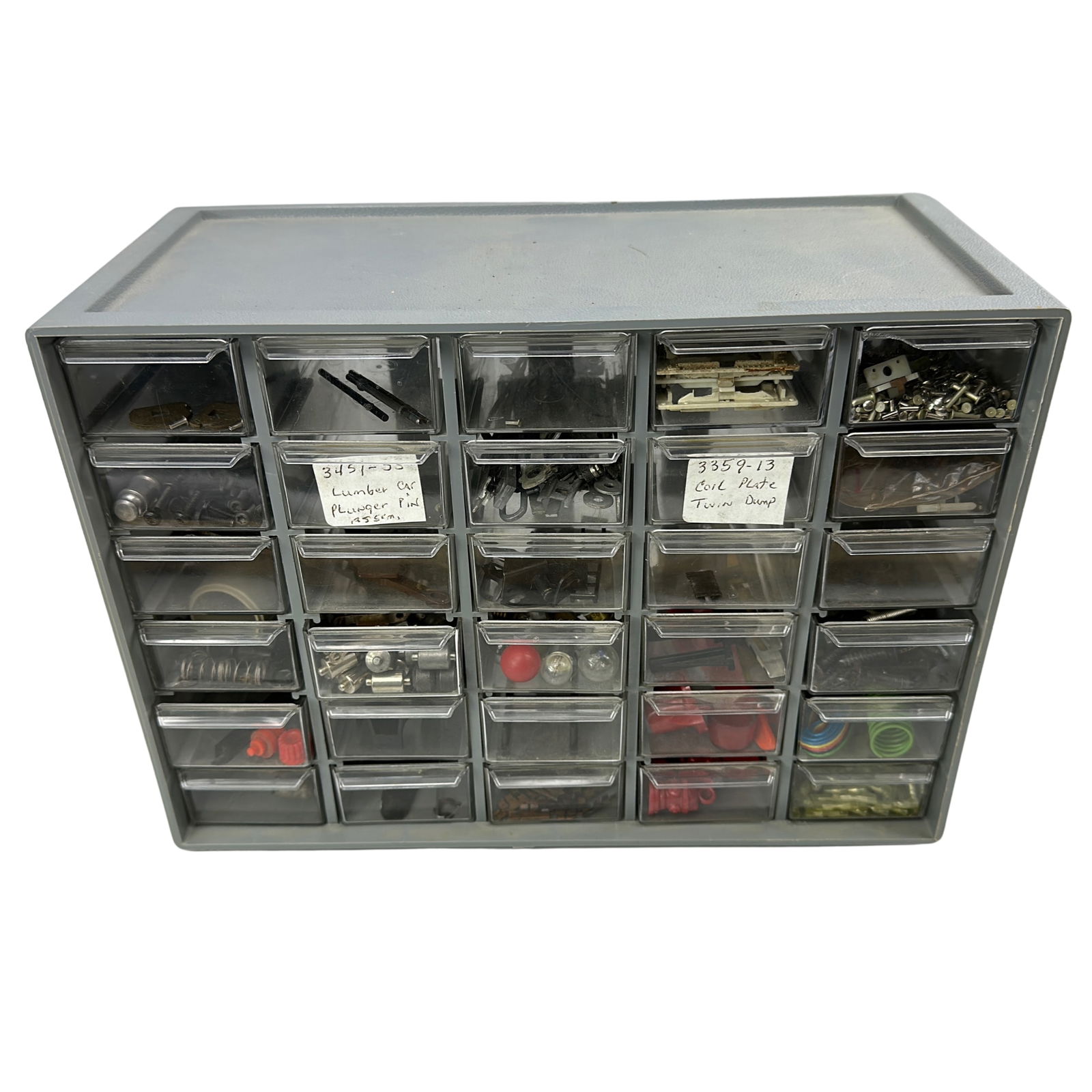 Misc Lot 30 Drawer Mini Drawers Filled Bulbs Pin Weight (1 of 3)