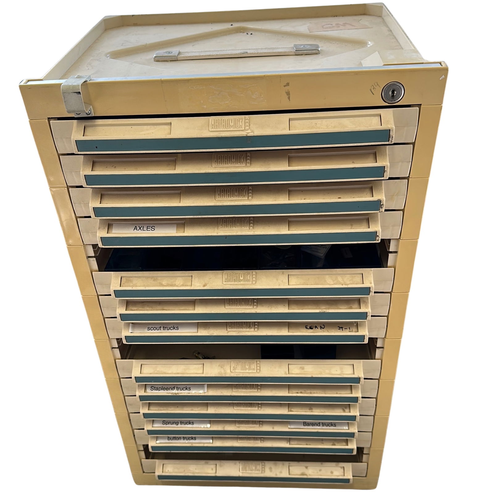 Artromick Organizer Cabinet Partial-Filled Train Parts (1 of 15)