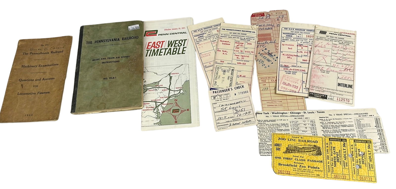 PRR Pennsylvania LOT Fireman Manuals Air Brakes Signals Time (1 of 6)