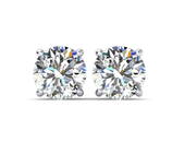 Certified 6 ctw Diamond Earrings - 14K White Gold