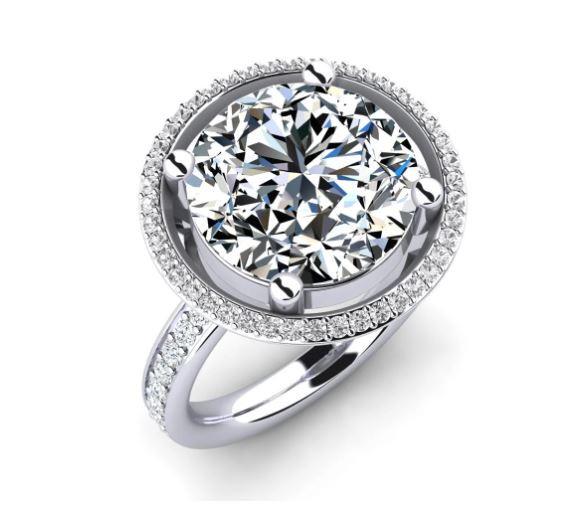 Certified 3.5 ctw Diamond Ring - 14K White Gold (1 of 6)