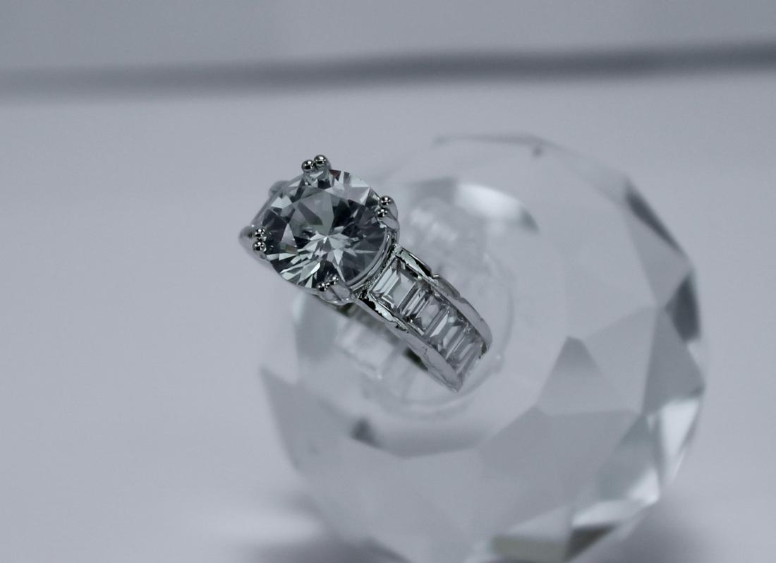 Certified 5 ctw diamond ring - 14k white gold (1 of 7)