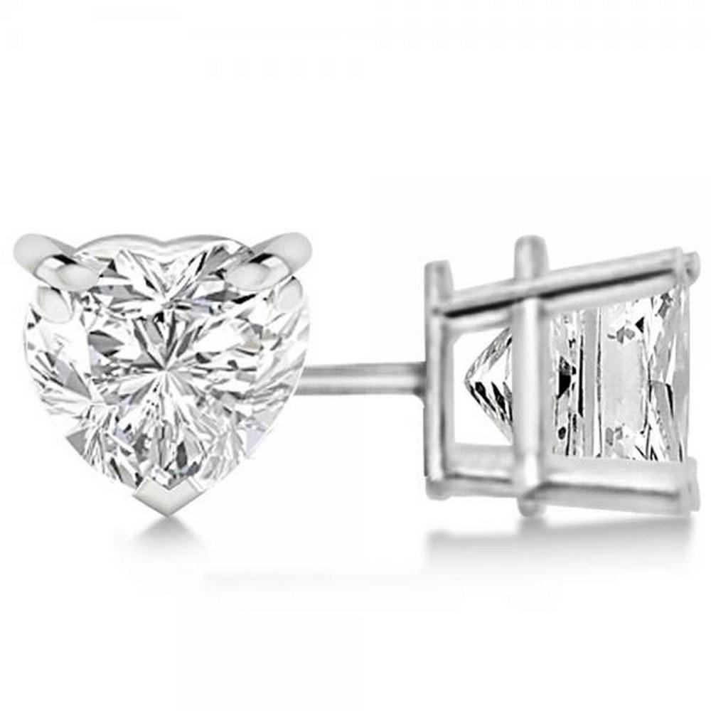 Certified 2 ctw Diamond Earrings - 14k White Gold (1 of 4)