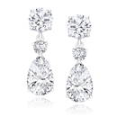 Certified 6.4 ctw Diamond Earrings - 14k White Gold