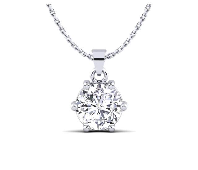 Certified 2 ctw Diamond Necklace - 14K White Gold (1 of 5)