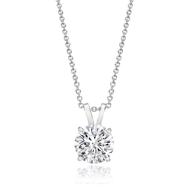 Certified 3 ctw Diamond Necklace - 14k White Gold (1 of 4)