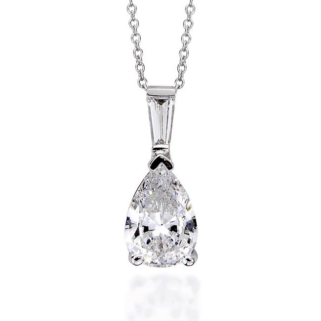 Certified 2.5 ctw Diamond Necklace - 14k White Gold (1 of 4)