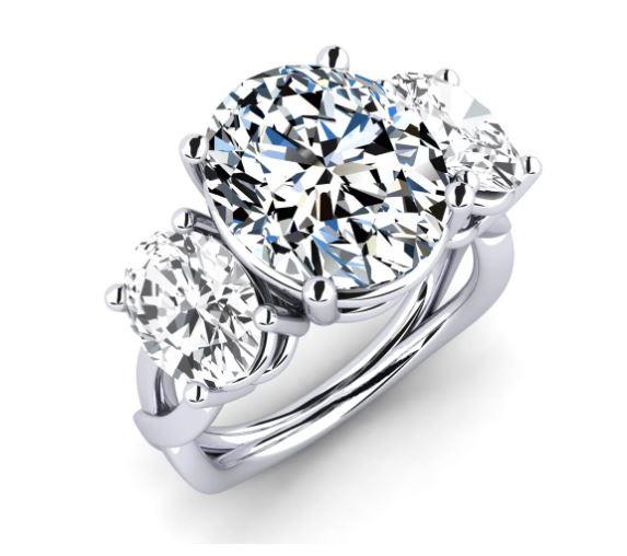 Certified 4 ctw Diamond Ring - 14K White Gold (1 of 6)