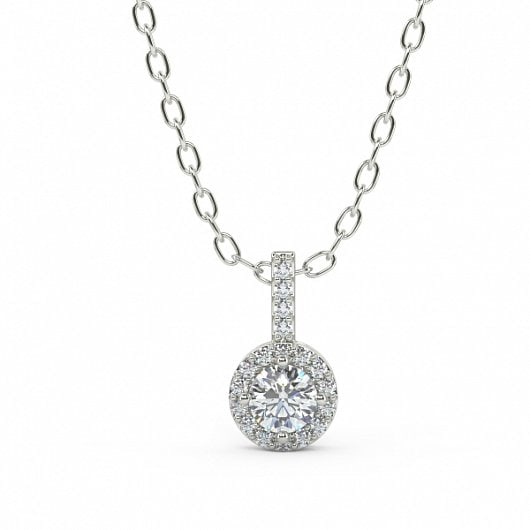 Certified 1.2 ctw Diamond Necklace - 14k White Gold (1 of 4)