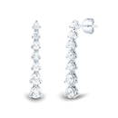 Certified 2.8 ctw Diamond Earrings - 14k White Gold