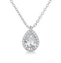 3.2 ctw Certified Diamond Necklace - 14k White Gold