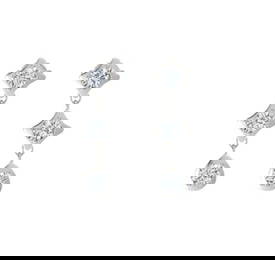 Certified 6 ctw Diamond Earrings - 14K White Gold