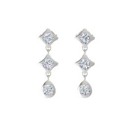 Certified 6 ctw Diamond Earrings - 14K White Gold