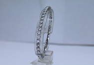 Certified 14.4 ctw diamond tennis bracelet - 14k white gold